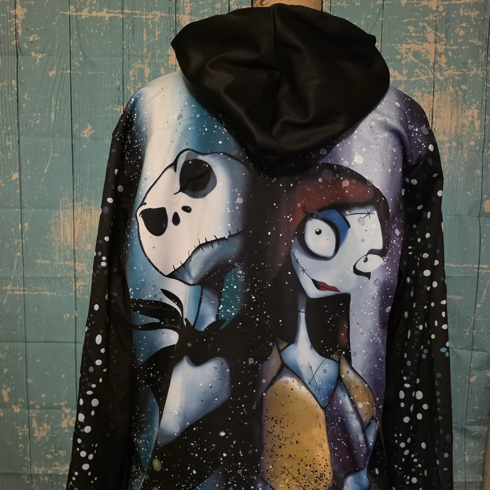 Nightmare Before Christmas Jack and Sally hoodie,‎ lightweight